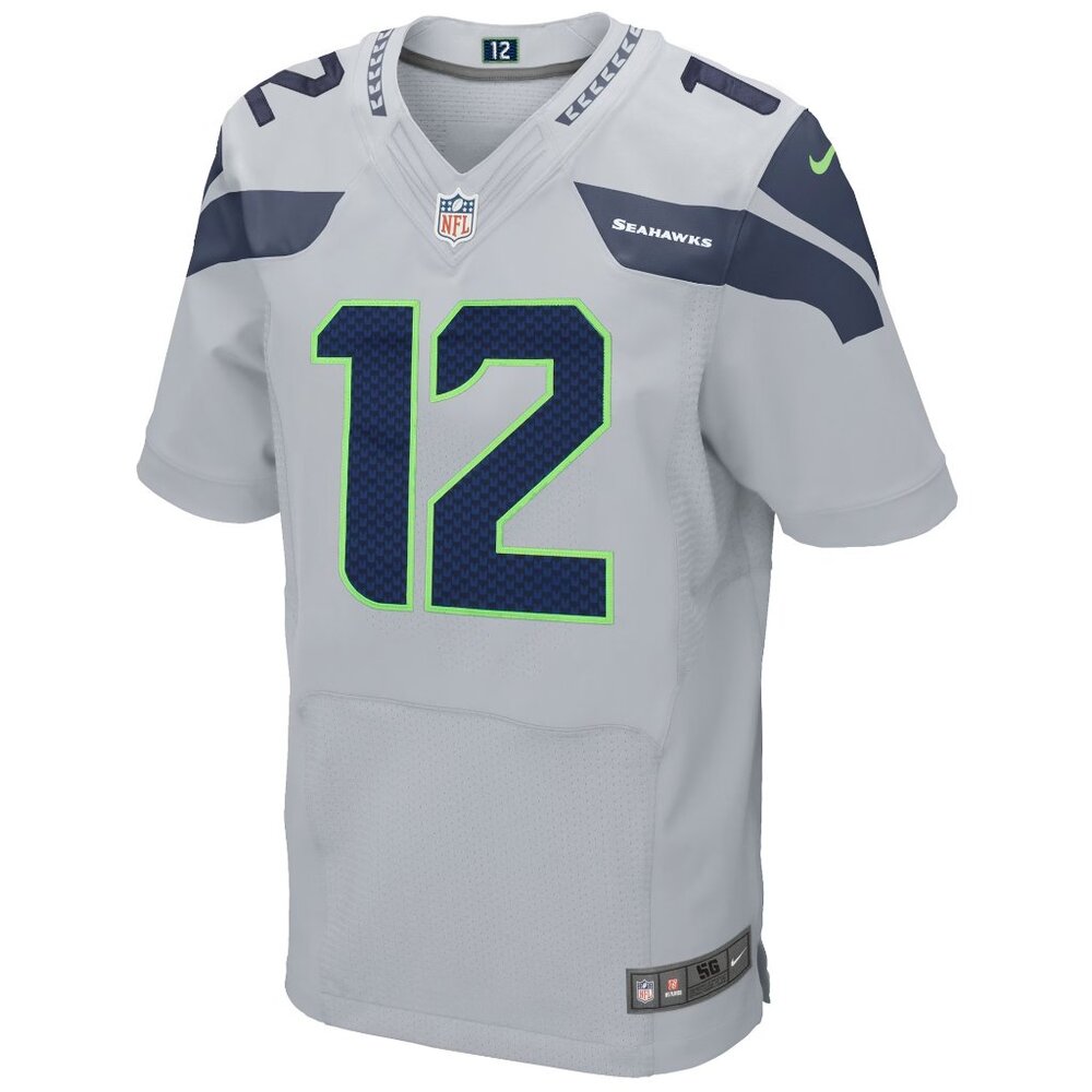 Men’s Nike Seahawks 12th Fan Jersey (Grey) 479538-052